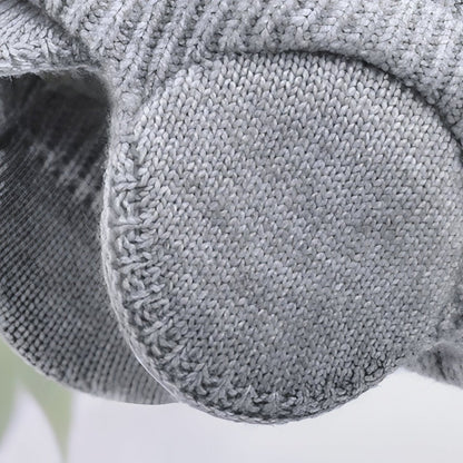 Unisex-Wintermütze | Gestrickt mit Ohrenklappen und Schirm