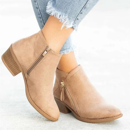 Damen Leder Stiefeletten – Modisches Design mit Leopardenmuster und High Heels