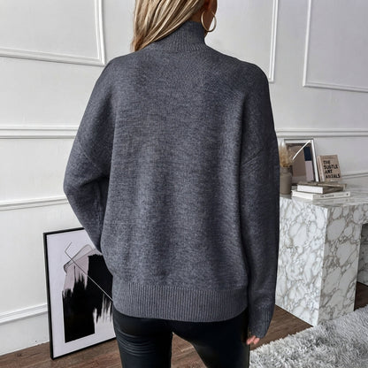Rollkragenpullover Damen | Off-Shoulder & Warm 11