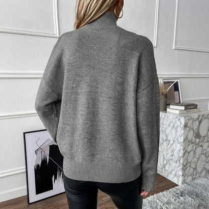 Rollkragenpullover Damen | Off-Shoulder & Warm 7