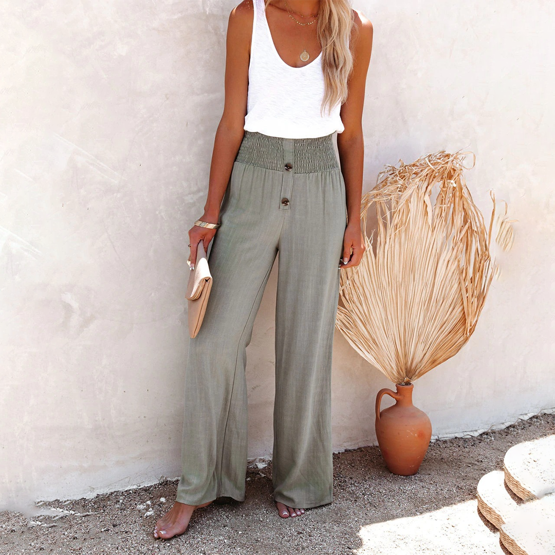 Victoria | Damen Klassische Hose mit Hoher Taille und Lockerer Passform 0