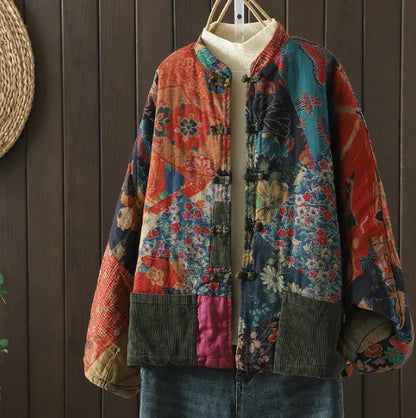 Vintage Mantel für Damen | Lockere Passform, Knopfdruck