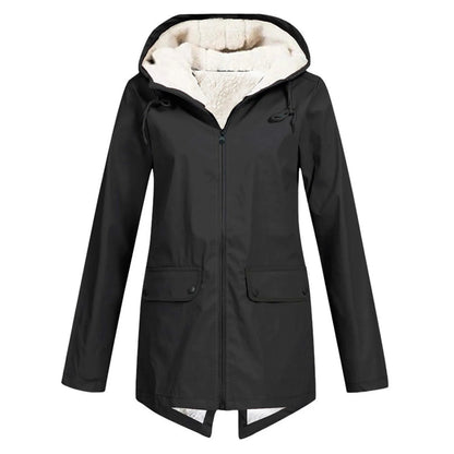 Wasserdichte Regenjacke für Damen | Kapuze, funktionales Design