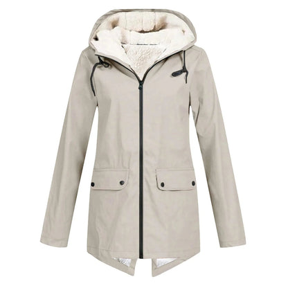Wasserdichte Regenjacke für Damen | Kapuze, funktionales Design