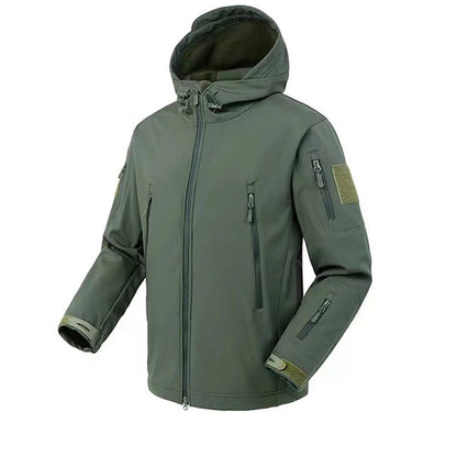 Wasserdichte Fleecejacke für Herren | Winterjacke mit Kapuze