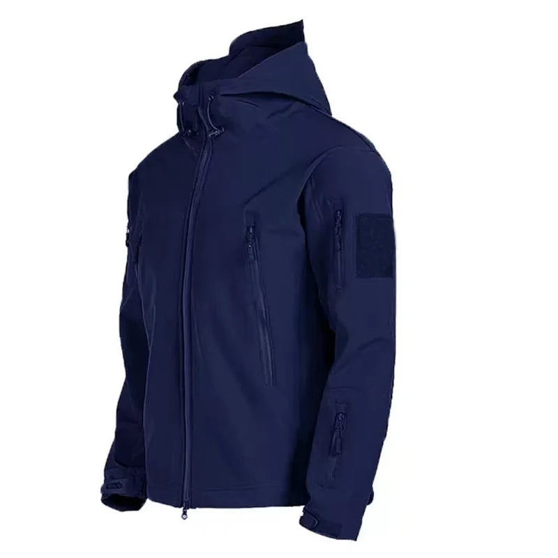 Wasserdichte Fleecejacke für Herren | Winterjacke mit Kapuze