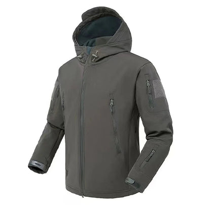 Wasserdichte Fleecejacke für Herren | Winterjacke mit Kapuze