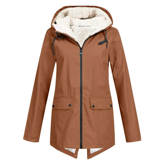 Wasserdichte Regenjacke für Damen | Kapuze, funktionales Design