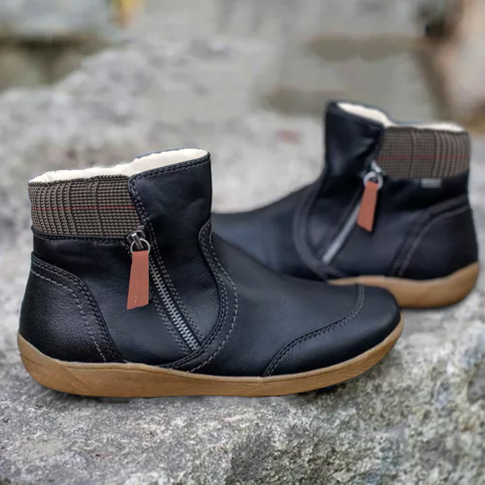 Wasserdichte Stiefel für Damen | Doppelreißverschluss