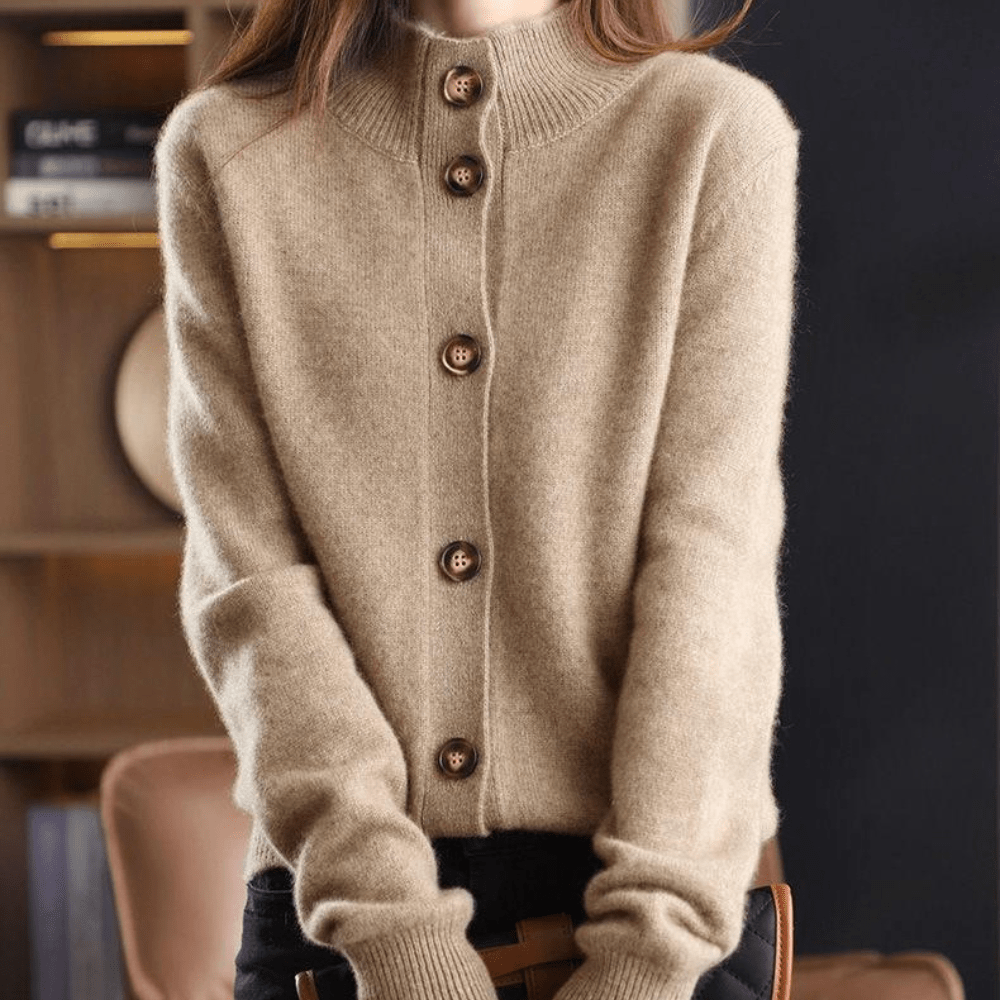 Weicher kuscheliger Kaschmir-Strick-Cardigan Pullover 3