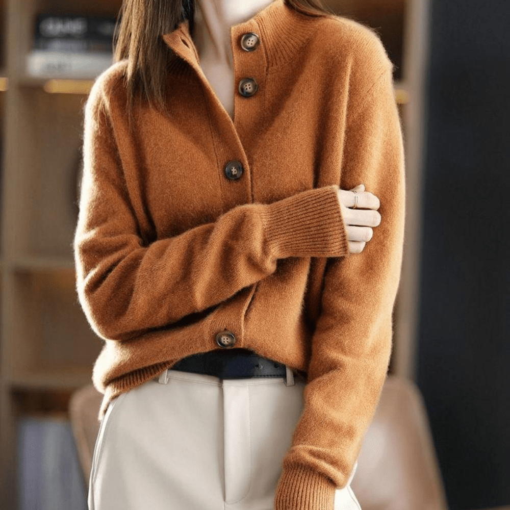 Weicher kuscheliger Kaschmir-Strick-Cardigan Pullover 5