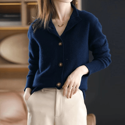 Weicher kuscheliger Kaschmir-Strick-Cardigan Pullover 7