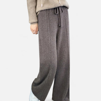 Weit geschnittene Strickhose für Damen | Must-have für Herbst und Winter