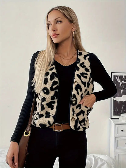 Weste Damen | Animal-Print & Teddy-Optik