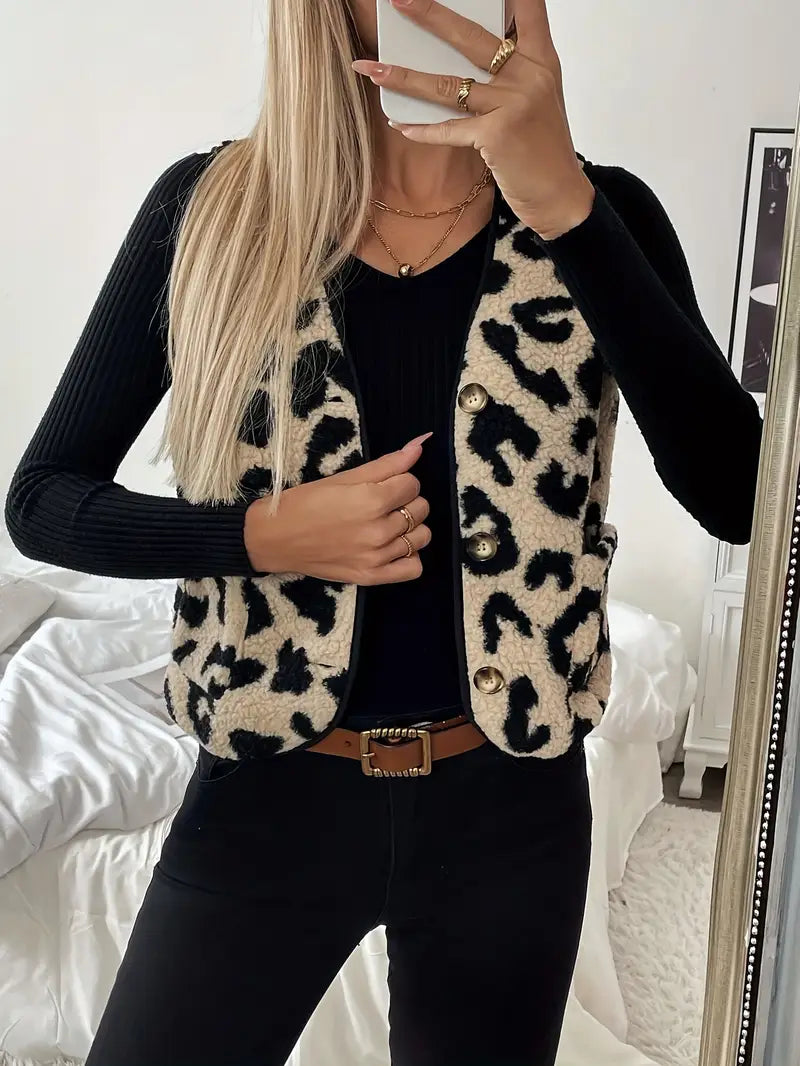 Weste Damen | Animal-Print & Teddy-Optik