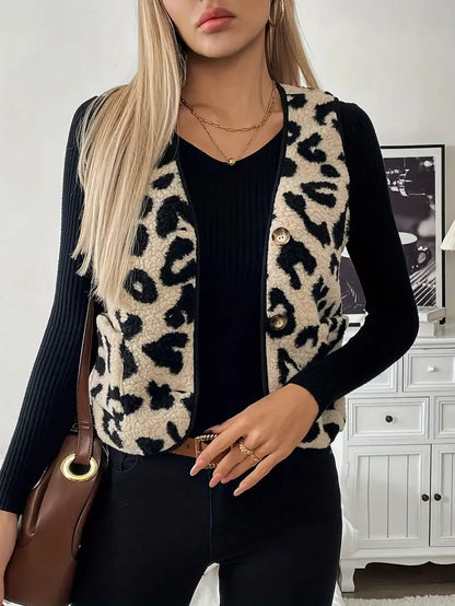 Weste Damen | Animal-Print & Teddy-Optik