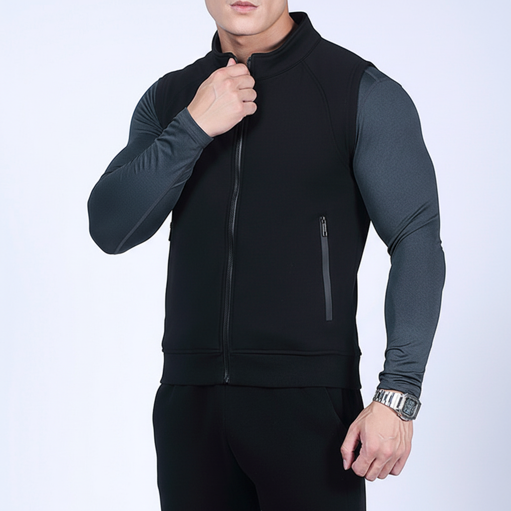 Weste Herren | Stehkragen & Zip für Sport