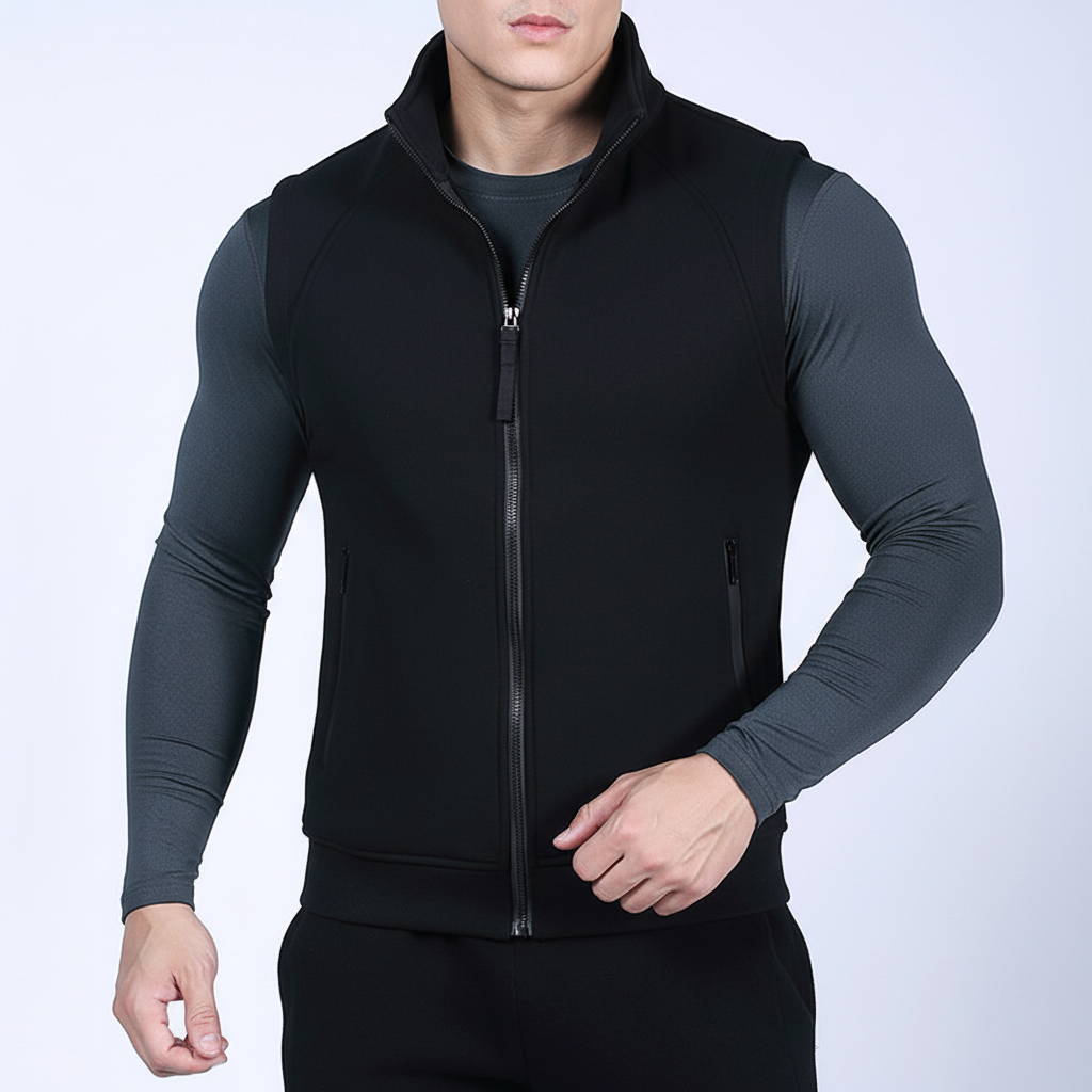 Weste Herren | Stehkragen & Zip für Sport