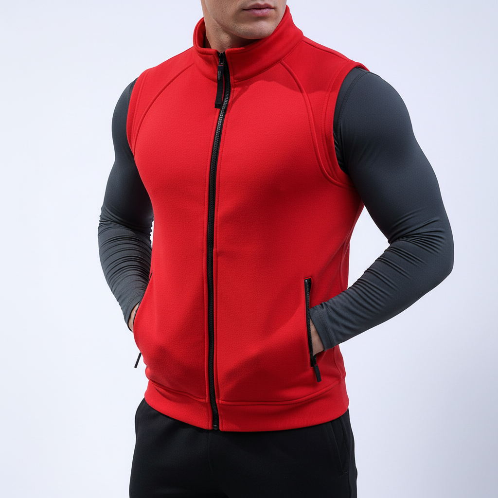 Weste Herren | Stehkragen & Zip für Sport