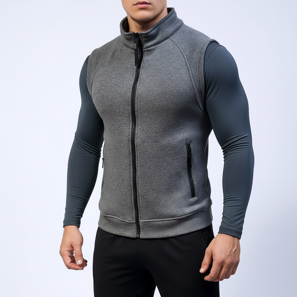 Weste Herren | Stehkragen & Zip für Sport