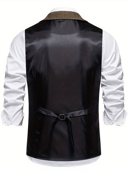 Weste für Herren, Fischgrätenmuster | Tailored Fit