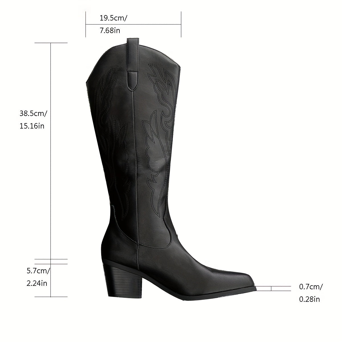 Westernstiefel Damen | Weite Wade & Kniehoher Schaft