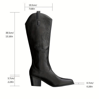 Westernstiefel Damen | Weite Wade & Kniehoher Schaft