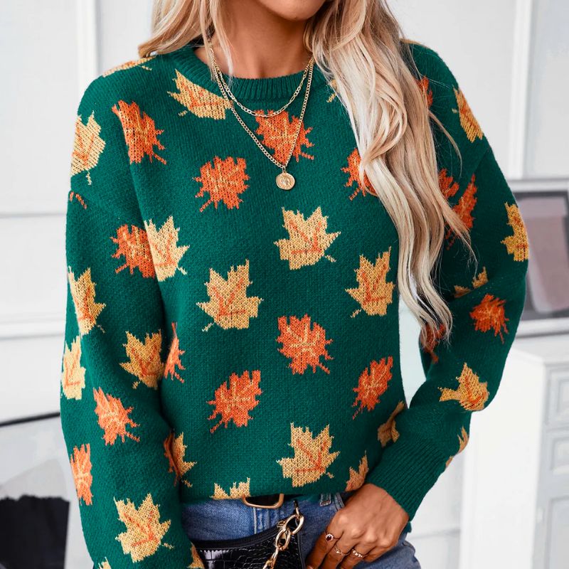 Willow Herbstblätter Strickpullover 0