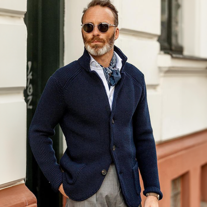 Strickjacke Herren | Blazer-Stil mit Strukturmuster 3