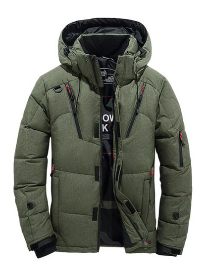 Winter-Daunenjacke für Herren | Gesteppt, mit Kapuze