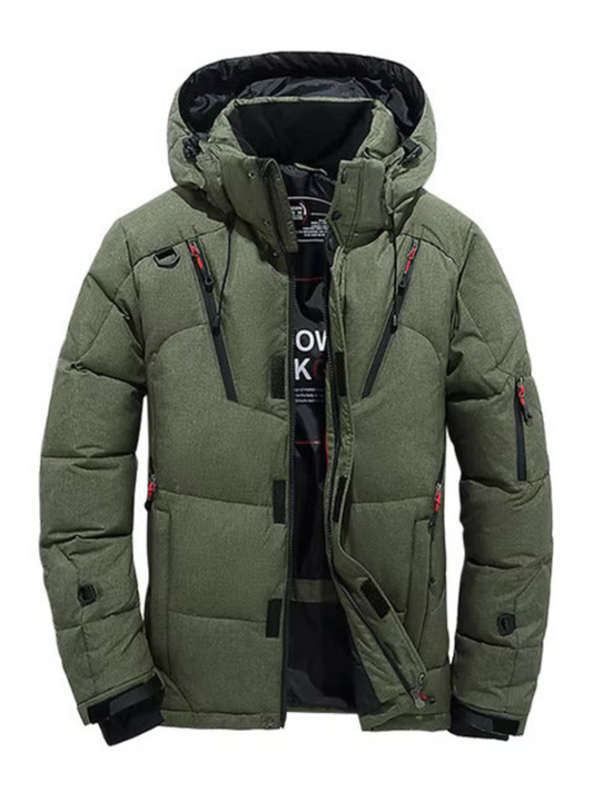 Winter-Daunenjacke für Herren | Gesteppt, mit Kapuze
