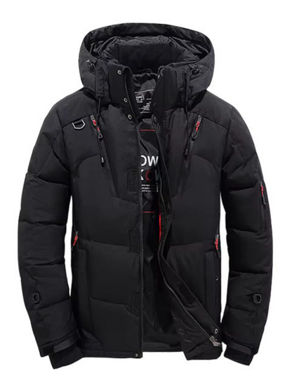 Winter-Daunenjacke für Herren | Gesteppt, mit Kapuze