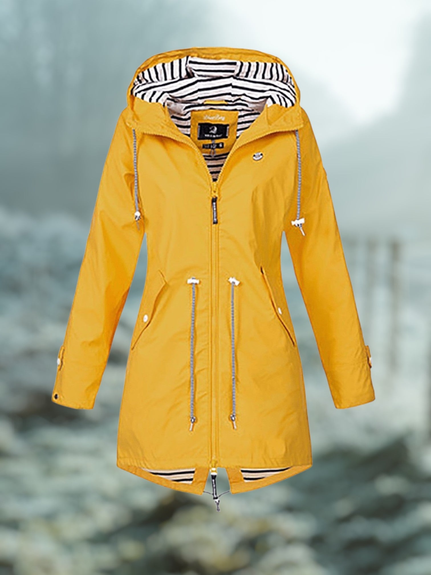 Winter-Regenjacke mit Kapuze | Wasserdicht