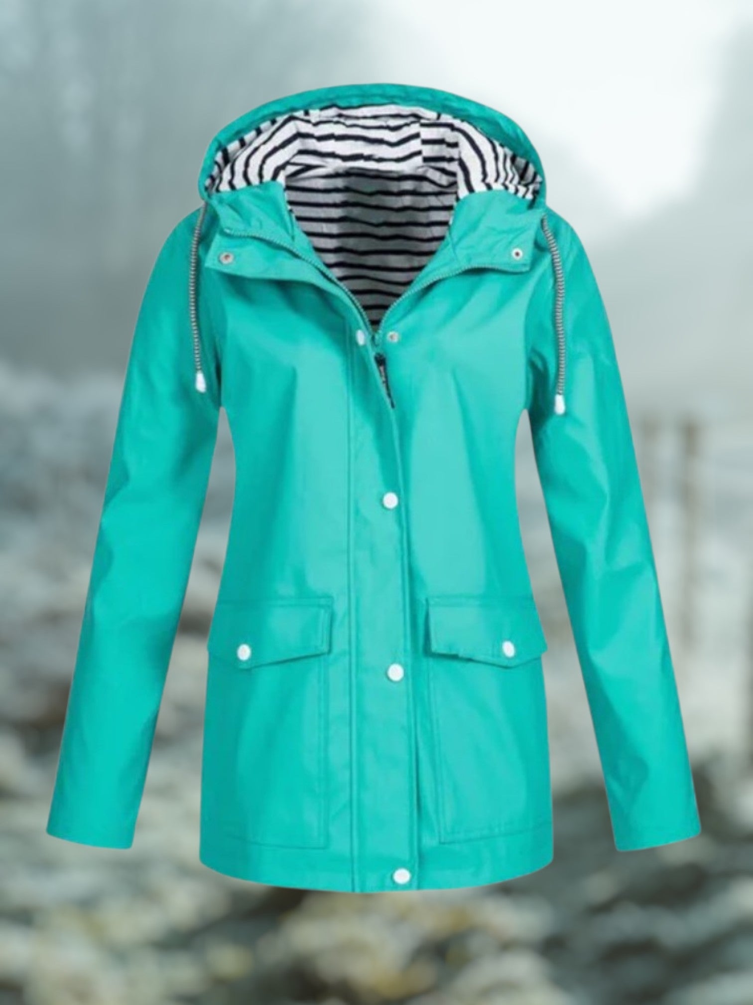 Winter-Regenjacke mit Kapuze | Wasserdicht