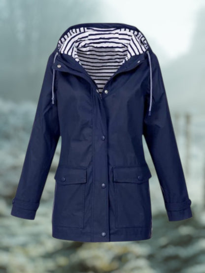 Winter-Regenjacke mit Kapuze | Wasserdicht
