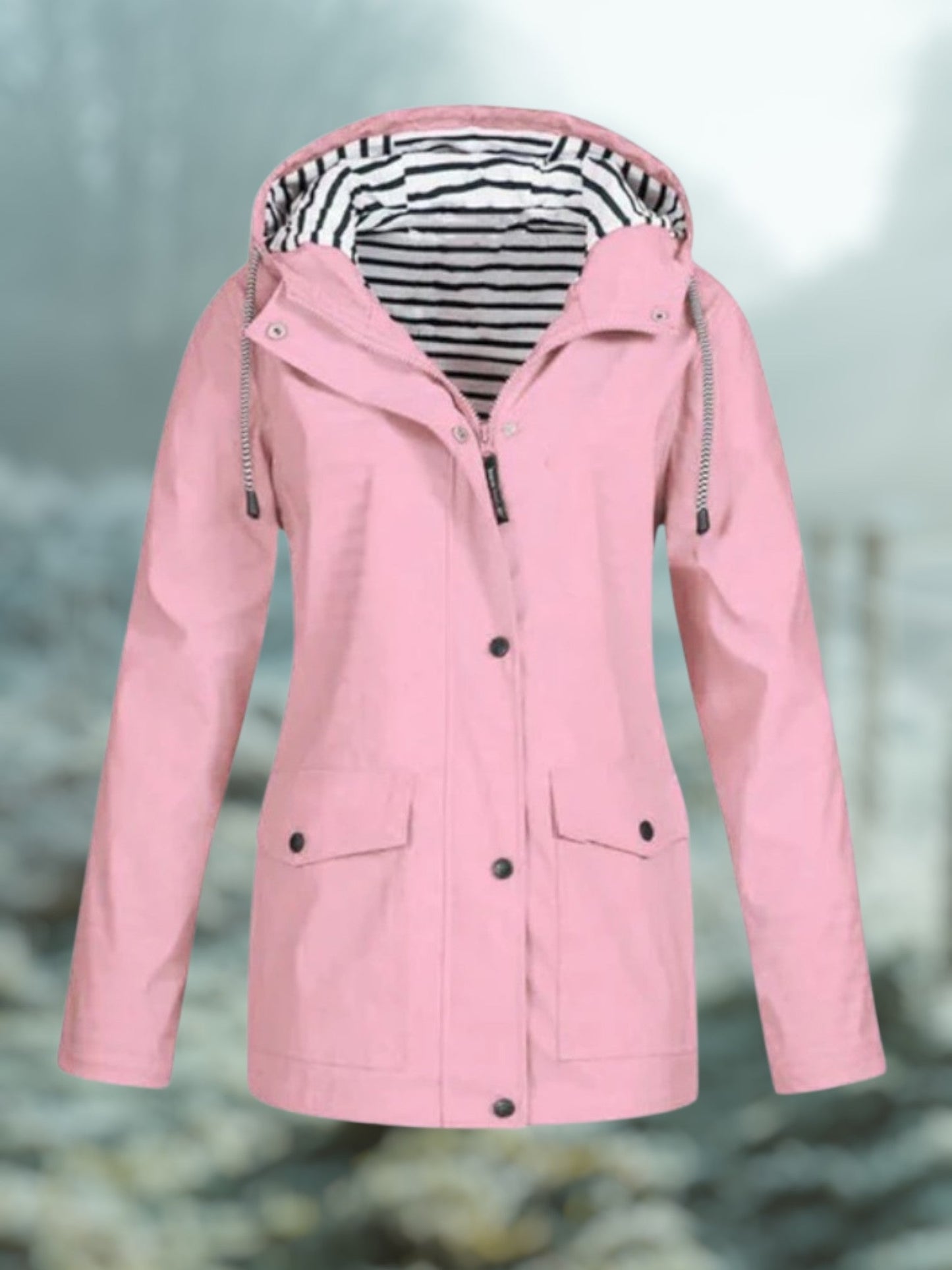 Winter-Regenjacke mit Kapuze | Wasserdicht