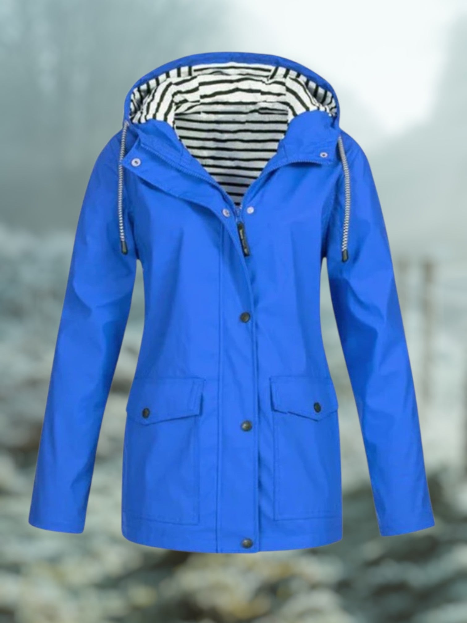 Winter-Regenjacke mit Kapuze | Wasserdicht
