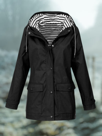 Winter-Regenjacke mit Kapuze | Wasserdicht