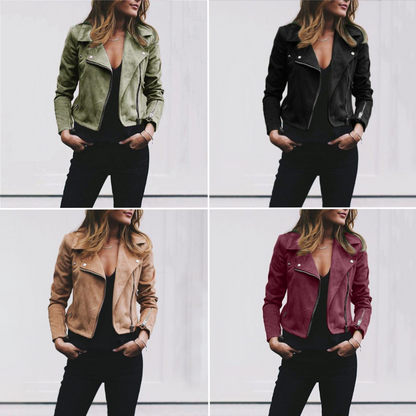 Winterjacke Damen Kurz | Biker-Look & Warm 7