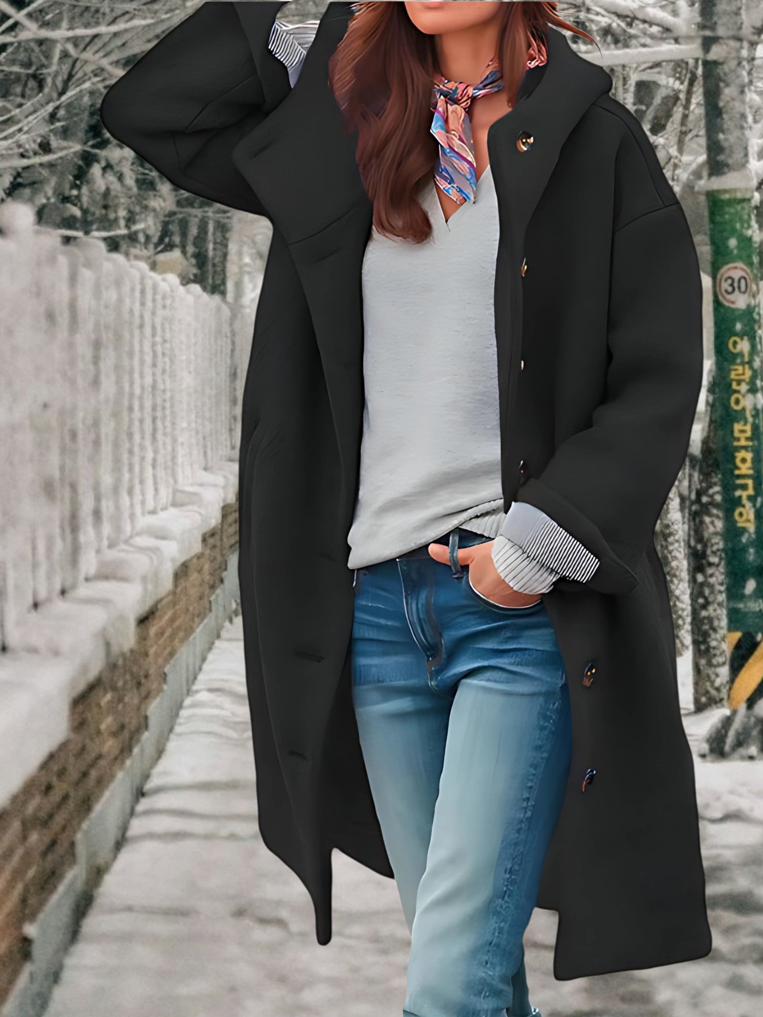 Winterjacke Damen | Button Up