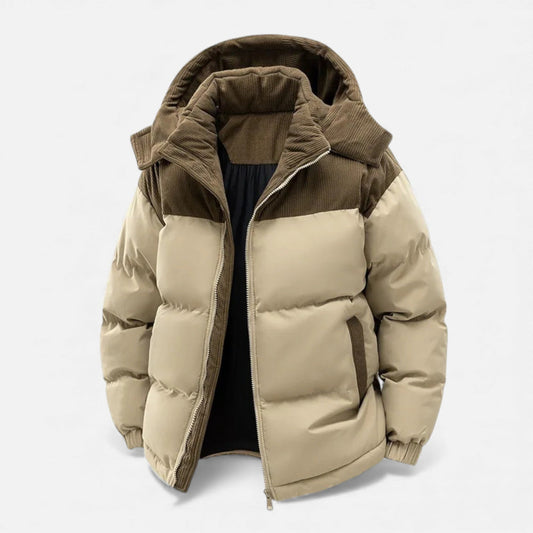 Winterjacke für Herren, fleecegefüttert, abnehmbare Kapuze | Isoliert