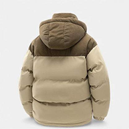 Winterjacke für Herren, fleecegefüttert, abnehmbare Kapuze | Isoliert