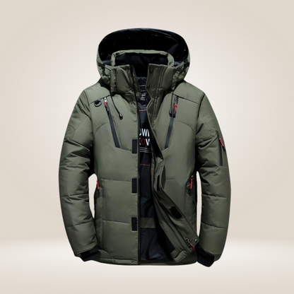 Winterjacke für Herren, gefüttert, mit Kapuze | Wasserdicht