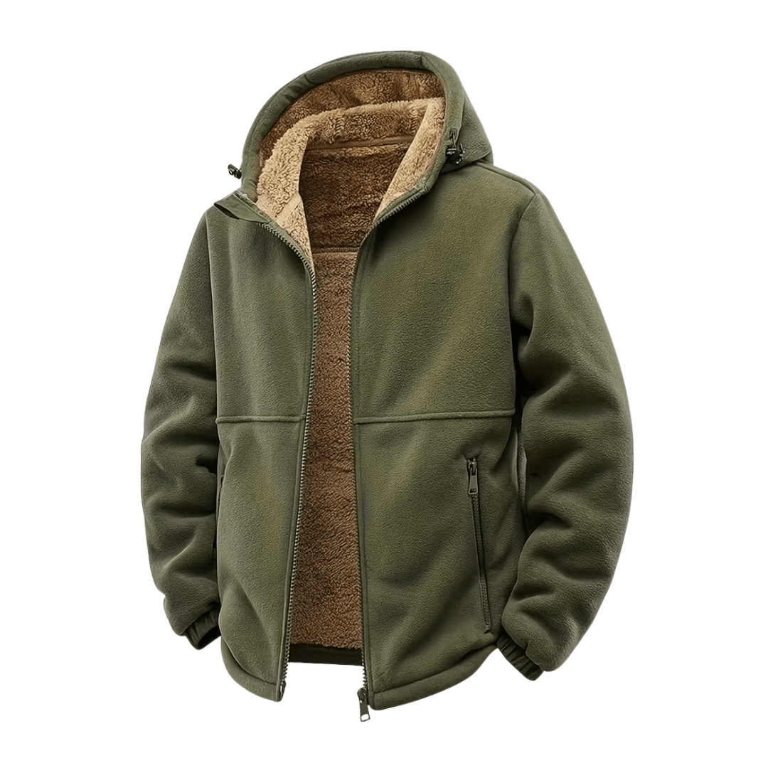 Winterjacke für Herren, mit Kapuze, Fleecefutter | Winter