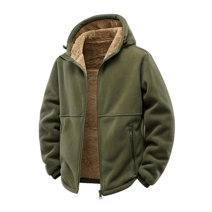 Winterjacke für Herren, mit Kapuze, Fleecefutter | Winter