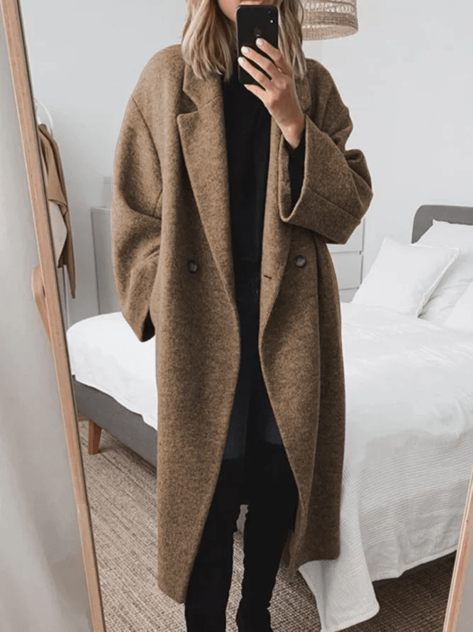 Wintermantel für Damen, lang, klassisches Design | Wärme