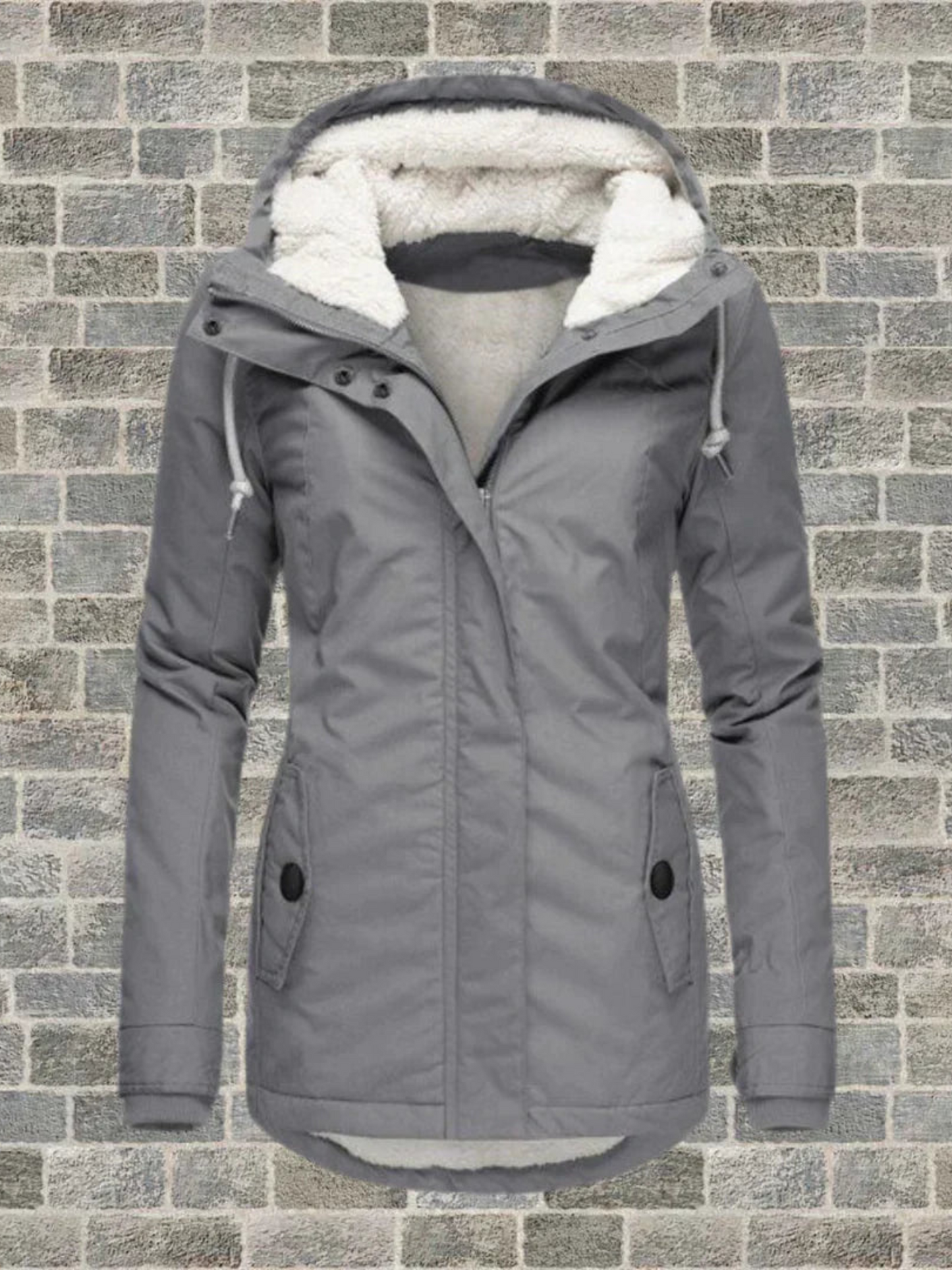 Wintermantel mit Kapuze für Damen | Normale Passform