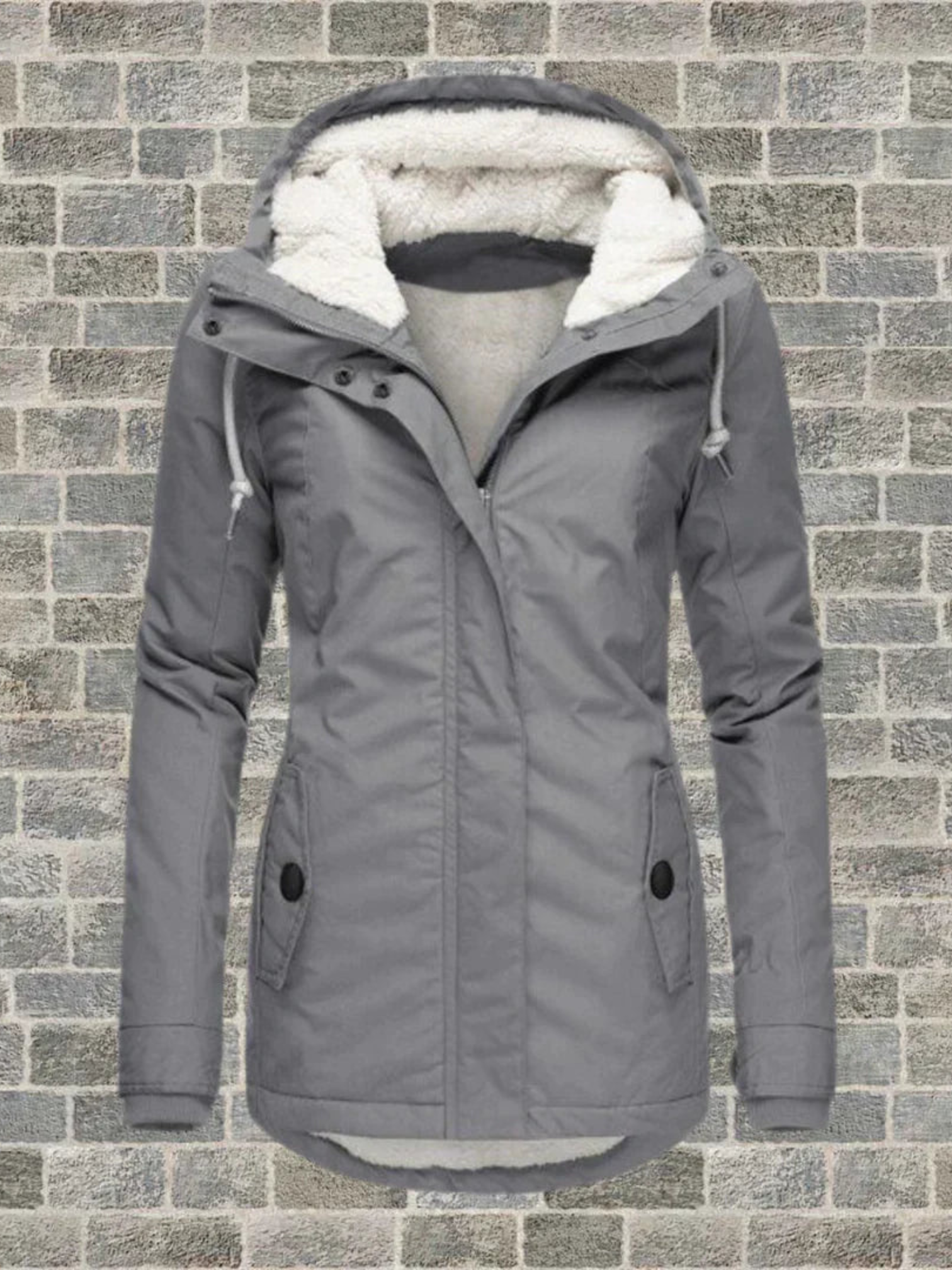 Wintermantel mit Kapuze für Damen | Normale Passform