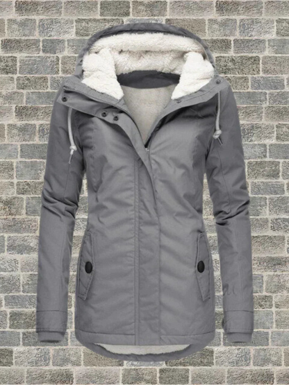Wintermantel mit Kapuze für Damen | Normale Passform