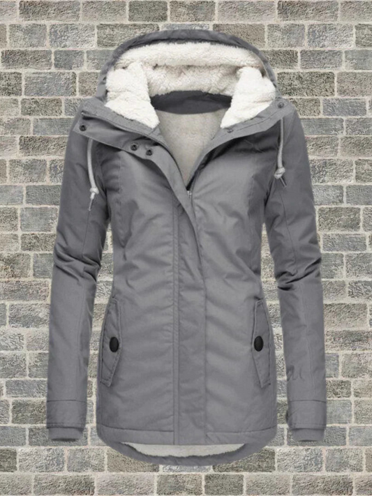 Wintermantel mit Kapuze für Damen | Normale Passform